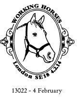 London postmark showing horse.