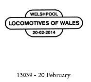 Postmark in style of a railway nameplate.