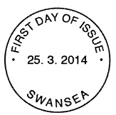 Official Swansea non-pictorial postmark.