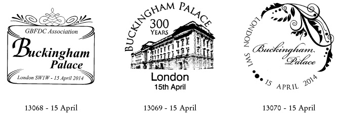 Buckingham Palace postmarks.