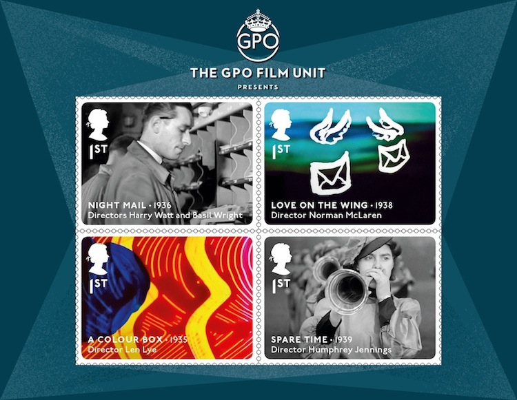Miniature sheet - 4 films from the GPO Film Unit.