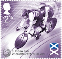 Commonwealth Games £2-15 cylcing stamp.