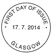 Glasgow non-pictorial official first day of issue postmark .