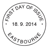 Non-pictorial first day of issue postmark Eastbourne.