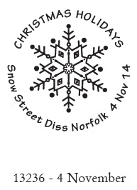 Christmas 'snowflake' postmark.