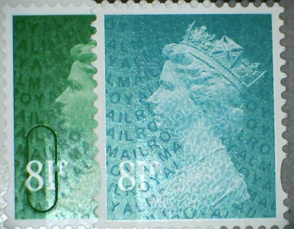 81p counter sheet and 81p booklet stamp.