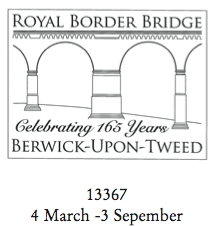 Postmark showing the Royal Border Bridge,Berwick.