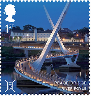Peace Bridge over the Foyle, Derry-Londonderry.