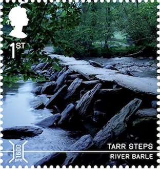 Tarr Steps Bridges Stamp.
