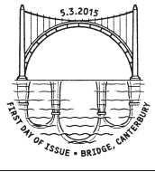 Official first day postmark for Bridge stamps.