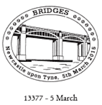 Postmark of Newcastle-upon-Tyne bridge.