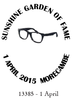 Postmark showing pair of spectacles.