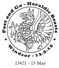 Postmark showing a Griffin .