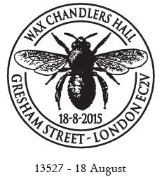 Pictorial postmark showing a bee.