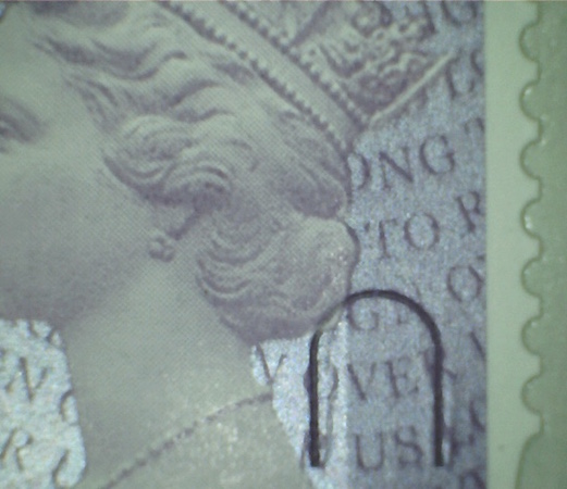 Detail of Long To Reign Over Us counter sheet stamp.