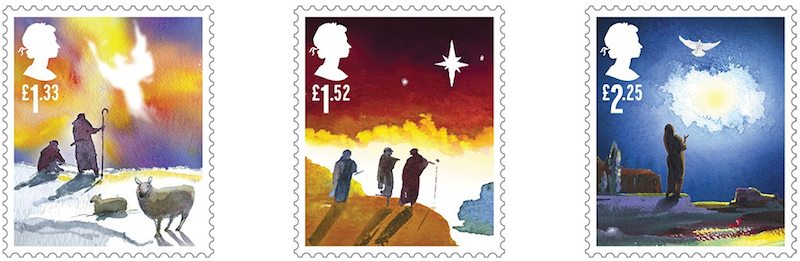 High value 2015 Christmas stamps.