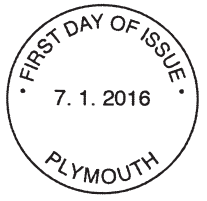 Non-pictorial first day postmark,Plymouth.
