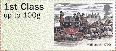 Faststamp showing mailcoach.