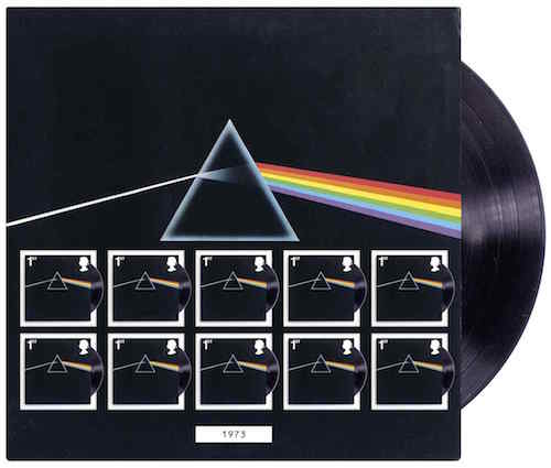 Pink Floyd Dark Side of the Moon stamp sheet.