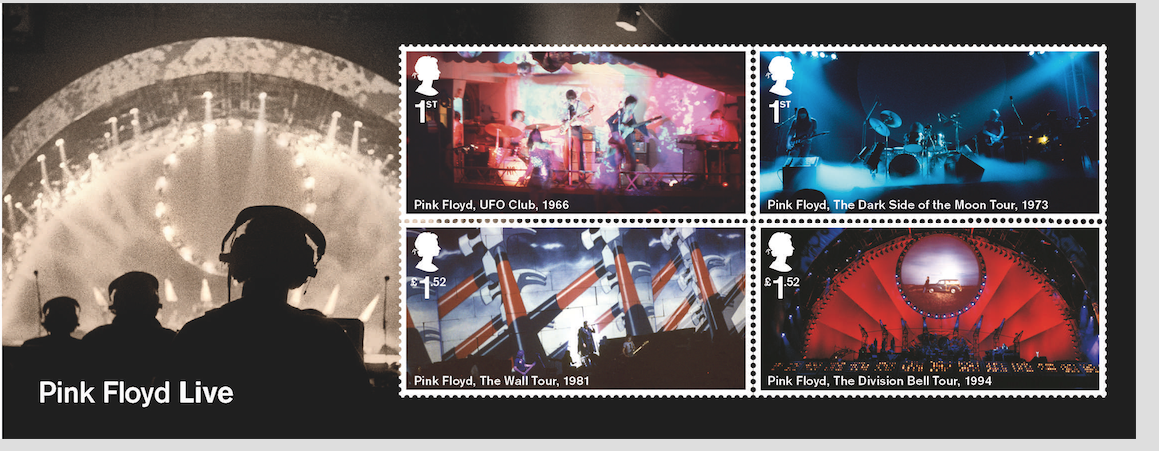 Pink Floyd 'Live' stamp Miniature sheet.