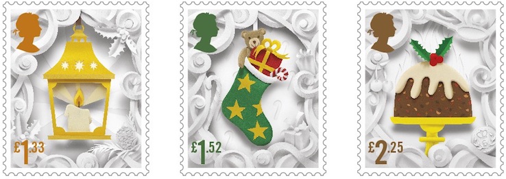 High value 2016 Christmas stamps.