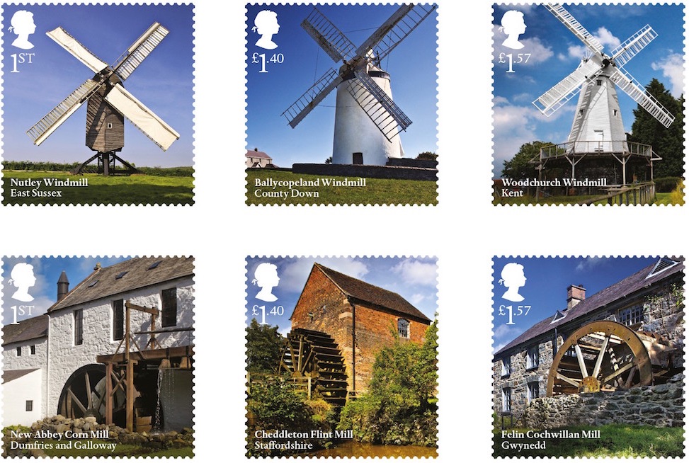 Windmiall and Watermill Stamps.