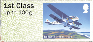 Faststamp showing Domestic Airmail 1934.
