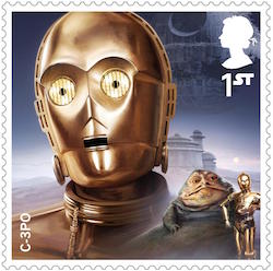 Star Wars C-3P0 stamp.