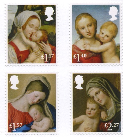 Christmas 2017 stamps - high values.