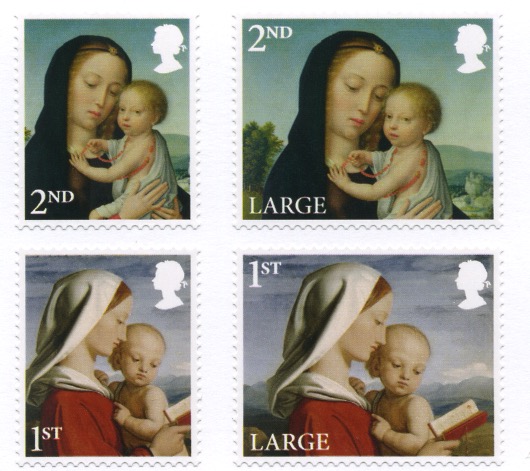 2017 Christmas stamps low values.