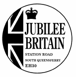 Postmark showing Union flag and crown.